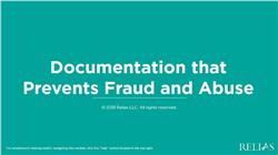 Documentation that Prevents Fraud and Abuse
