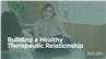 Building a Healthy Therapeutic Relationship
