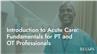Introduction to Acute Care: Fundamentals for PT and OT Professionals